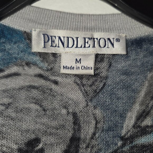 Pendleton Womens M Floral Print Silk/Cotton/Cashmere Cardigan Sweater 3988 - Picture 3 of 7